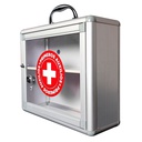 CAJA DE ALUMINIO PARA PRIMEROS AUXILIOS CON VENTANA