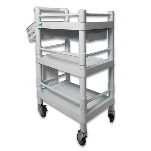 CARRO UTILITARIO PARA HOSPITAL 3 NIVELES