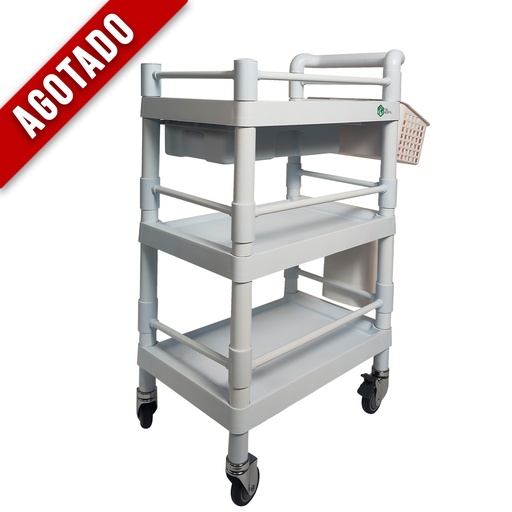 [TYM1251] CARRO UTILITARIO PARA HOSPITAL 3 NIVELES