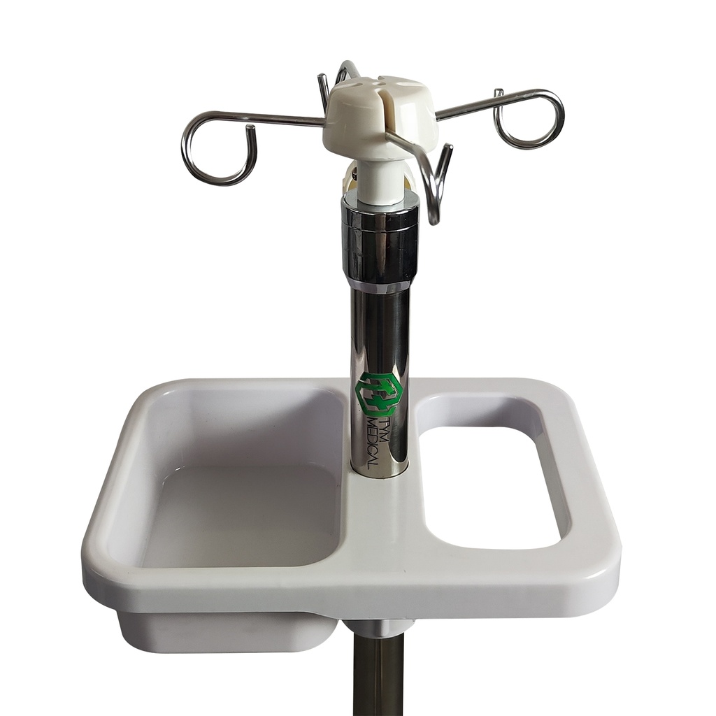 PORTAVENOCLISIS RODABLE CON CHAROLA